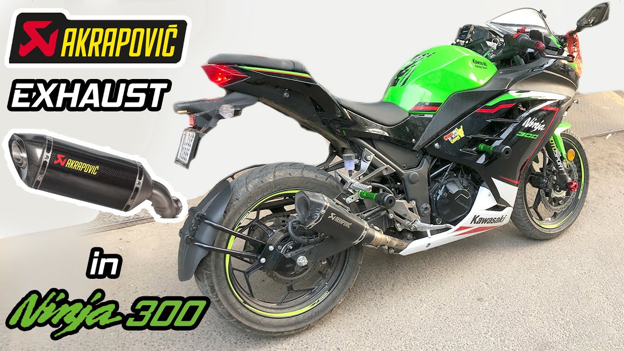 Kawasaki NINJA 300 with Akrapovic exhaust 🔥, So Loud 😱