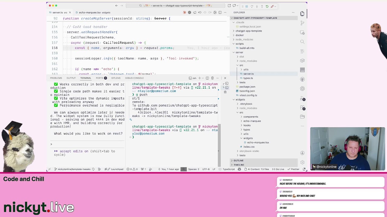 Working on a ChatGPT App Template