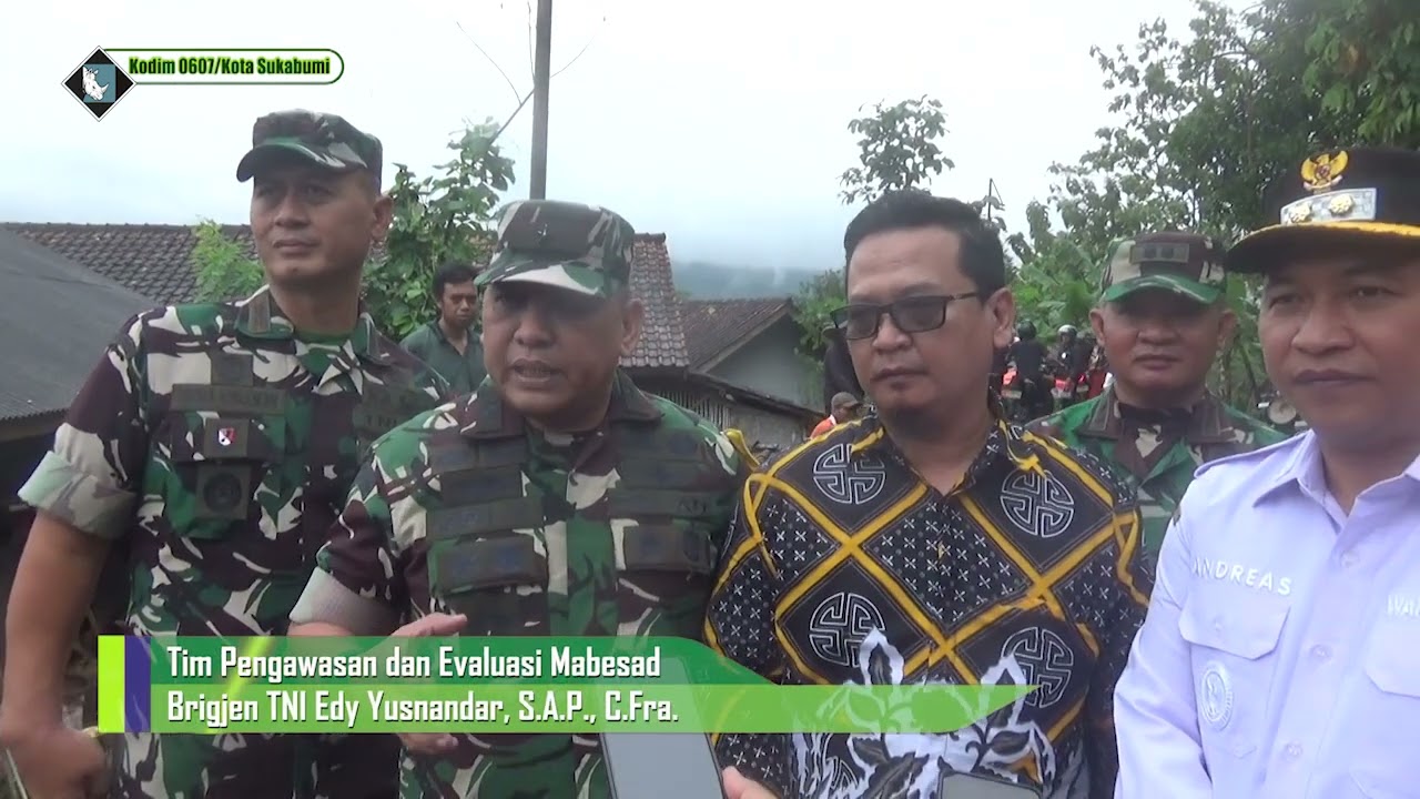 Tim WASEV Mabesad Tinjau Langsung Progres TMMD Ke-127 Kodim 0607/Kota Sukabumi di Desa Parakanlima.