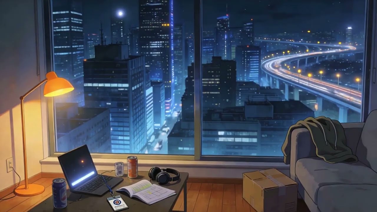 2023年淩晨，互聯網大廠的青年在公寓獨自面對城市燈火#relaxing #rain #rainsounds #asmr #relax #peace #SleepSounds #HeavyRain