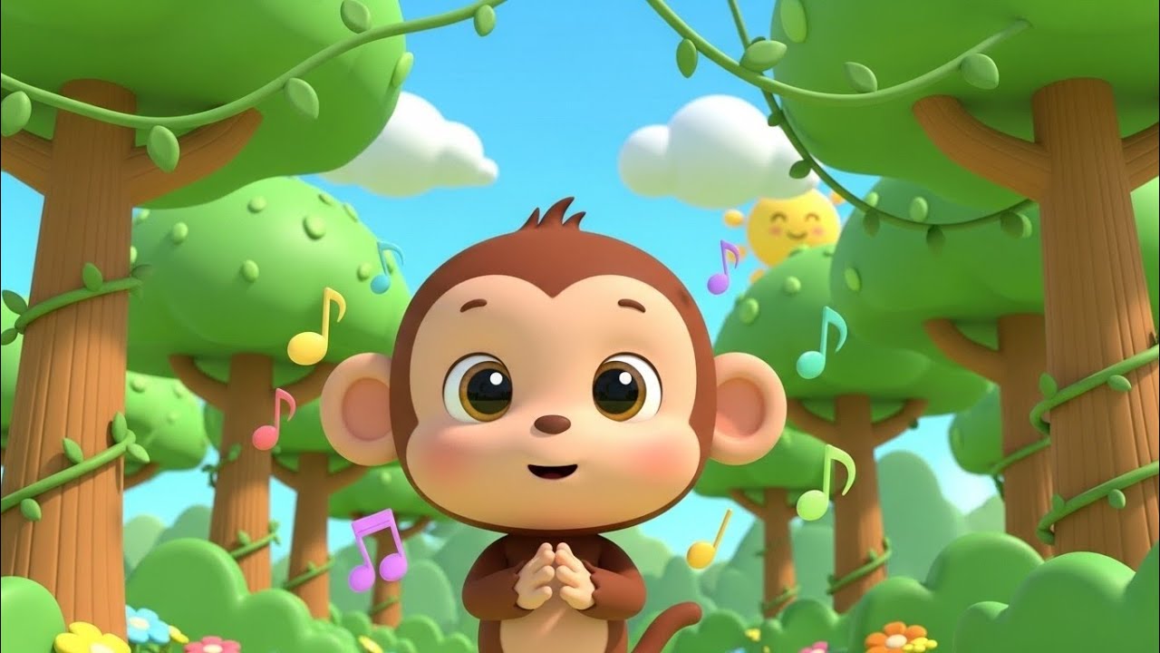🐒 O Macaquinho Mais Feliz da Floresta! | Música Infantil 🌳🎶