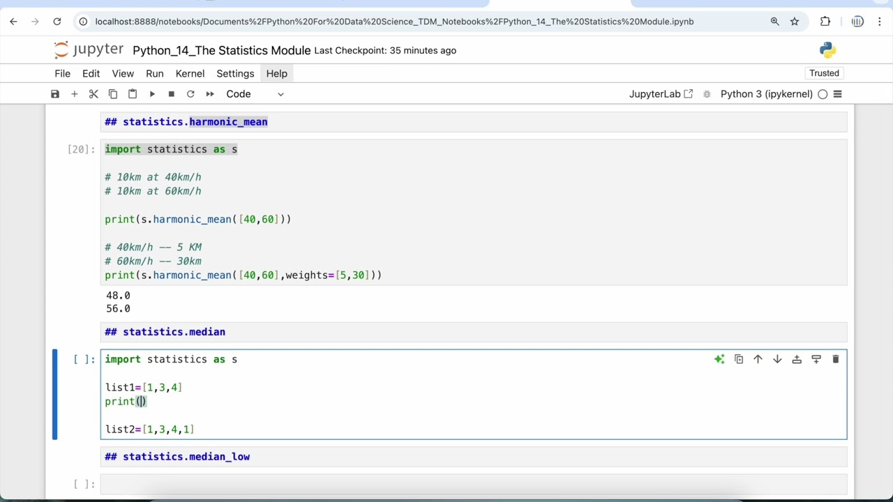 What is statistics.median function in python | How to use statistics.median function in python