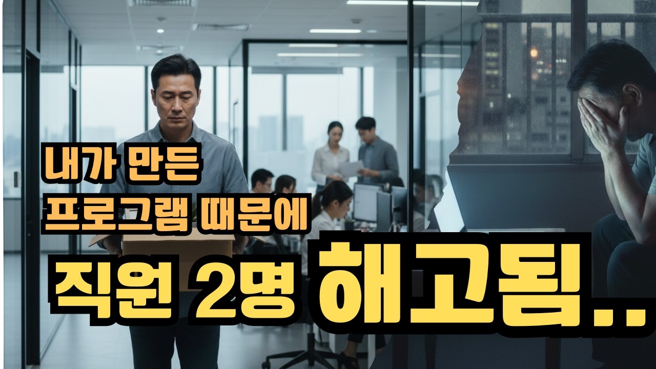 [실화주의] 내가 만든 프로그램 때문에 직원 2명 해고되다.. #디지털노마드 #자동화 #ai
