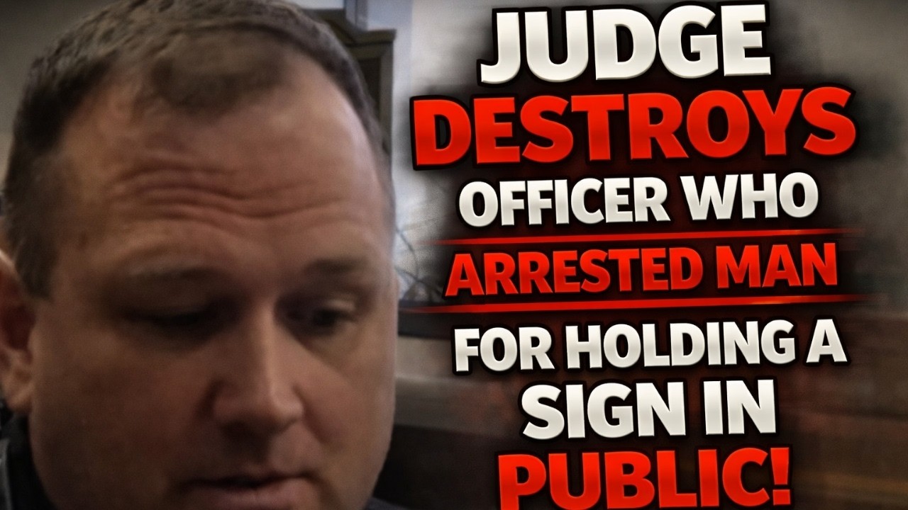 Judge DESTROYS Officer Who Arrested Man For Holding a SIGN in Public!