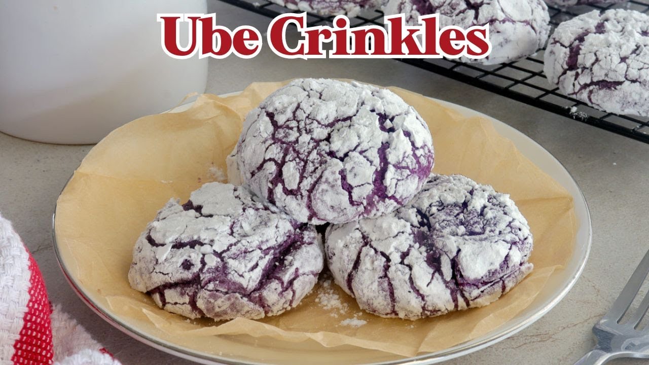 Ube Crinkles | Crinkle Cookies