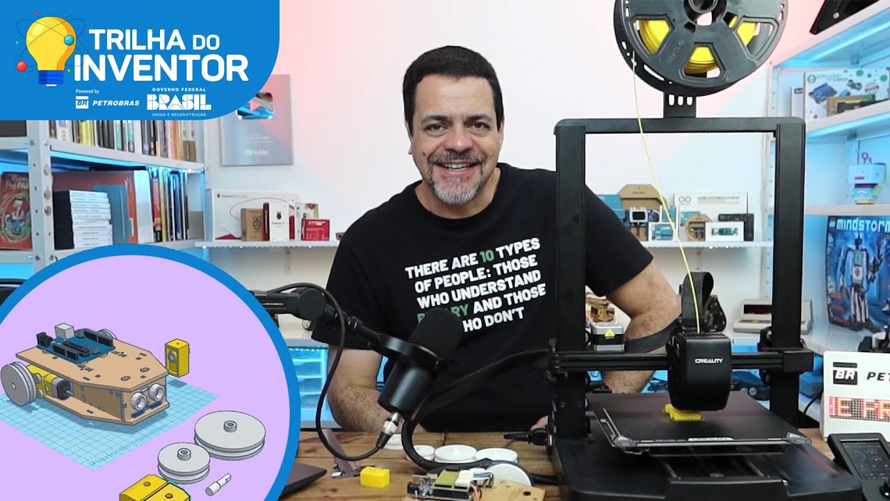 [PARTE 1] Desenhando peça em 3D para a Creality Ender-3 V3 SE #TrilhaDoInventor