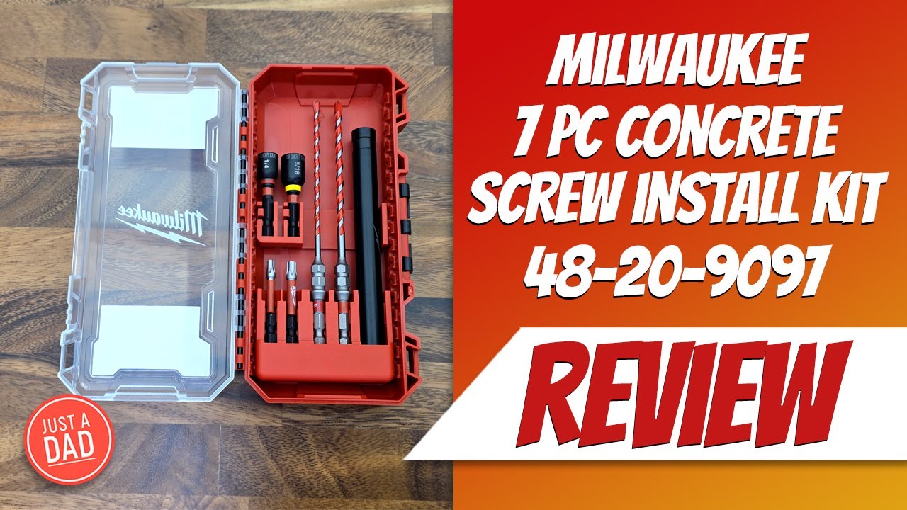 Milwaukee 7 PC Concrete Screw Install Kit 48-20-9097