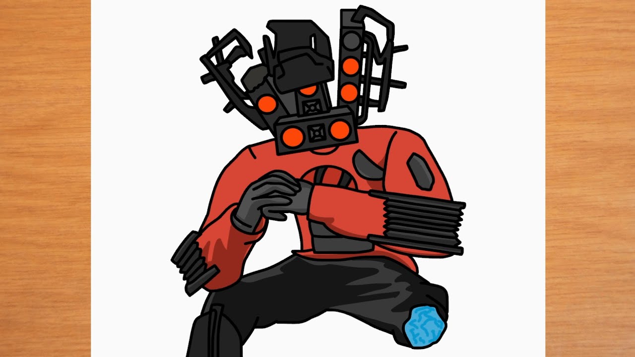 How to draw Titan Speakerman destroyed Skibidi Toilet 74