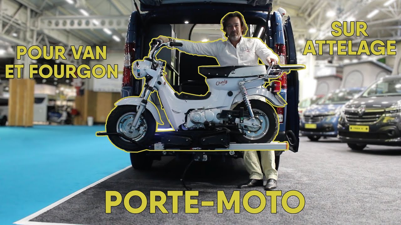 Porte-moto sur attelage pour camping-car, fourgon et van par James B