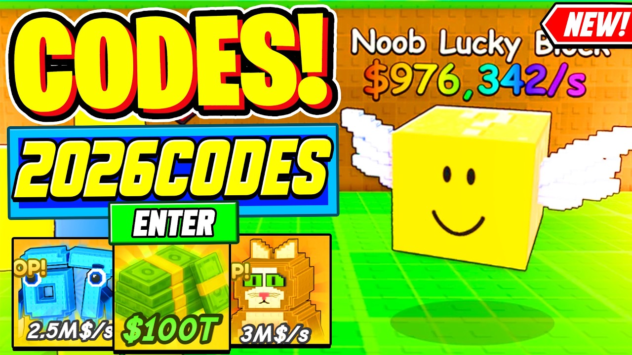 ⚠️Новое⚠️ ВСЕ РАБОЧИЕ КОДЫ для Be a Lucky Block 2026 - Roblox Be a Lucky Block Codes 2026