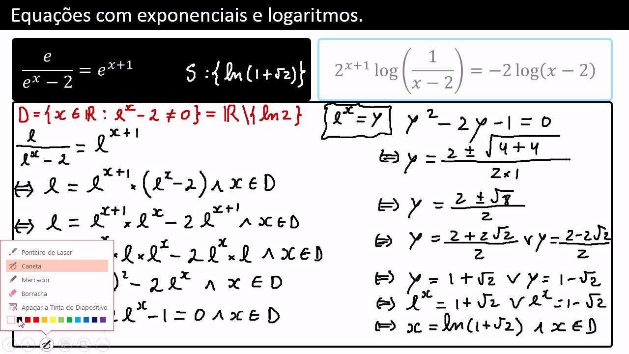 Equações com Exponenciais e Logaritmos