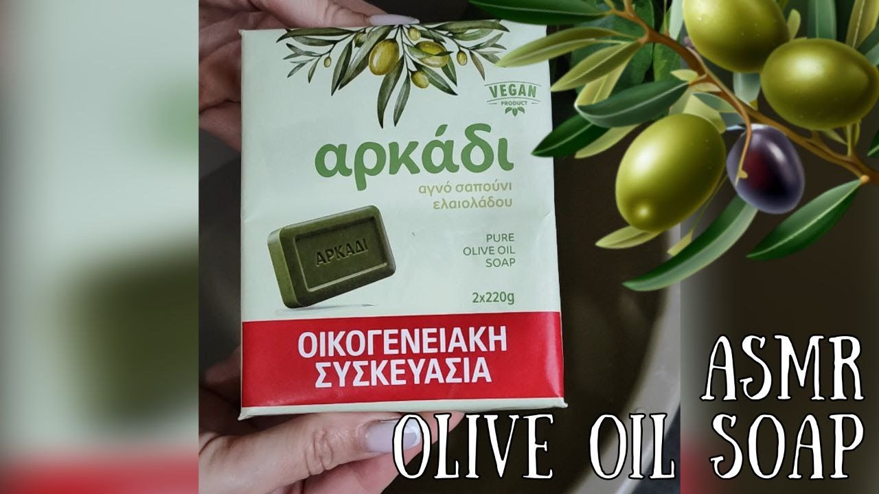 🫒🫧ASMR  PURE OLIVE OIL SOAP LATHERING 💚🧼