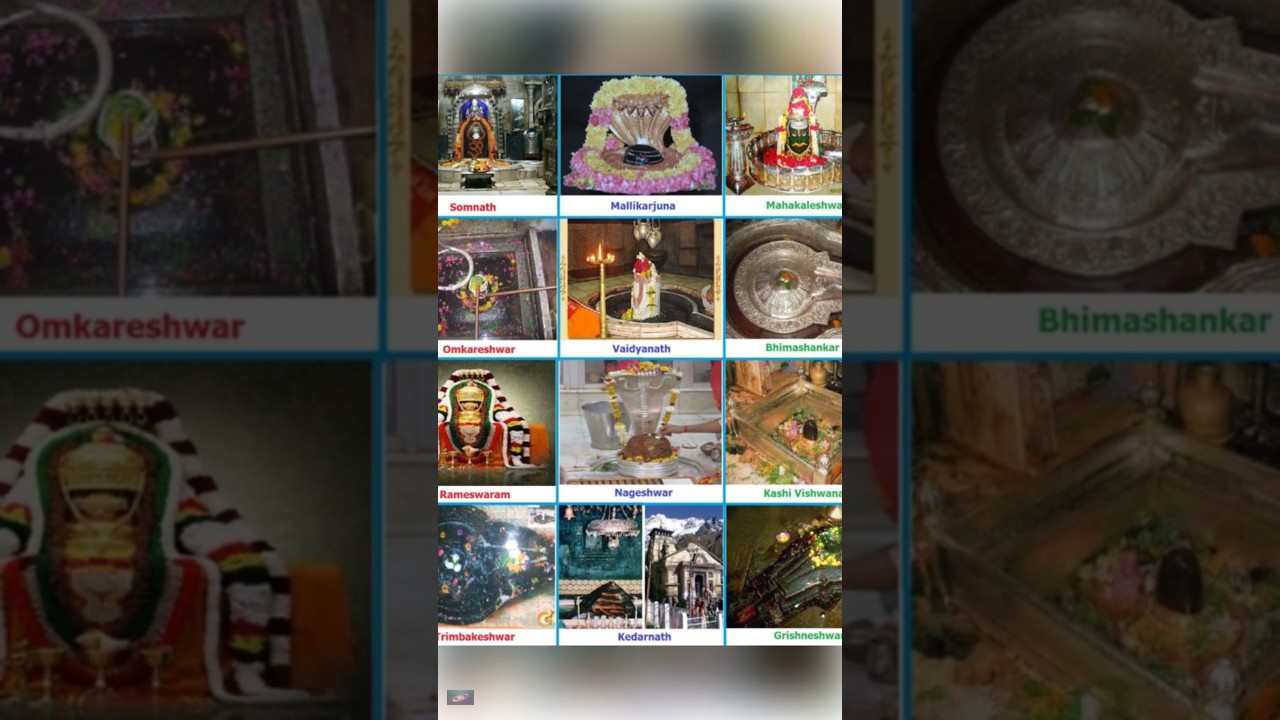 The 12 Jyotirlingas revered Shiva temples representing the supreme, formless reality of Lord Shiva.