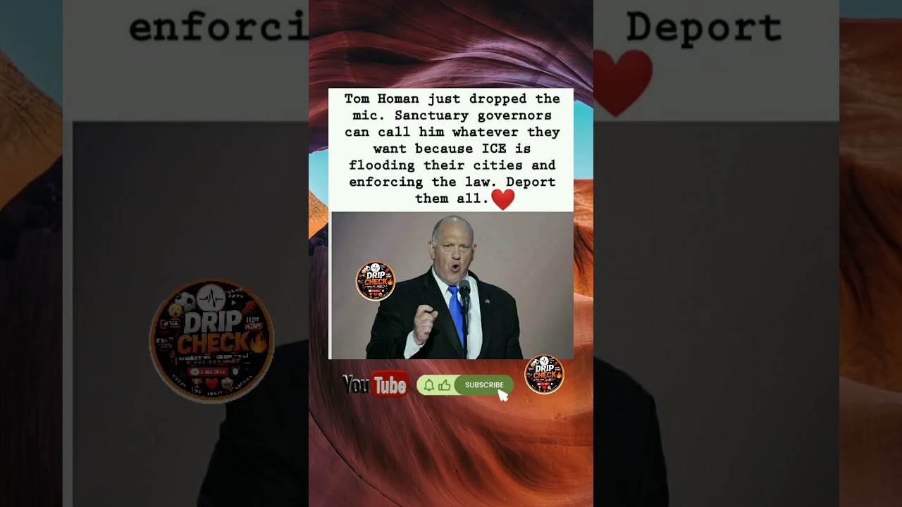 Tom Homan post maintains Typewriter engine to farm sanctuary city deportation bait 🛑.#Shorts