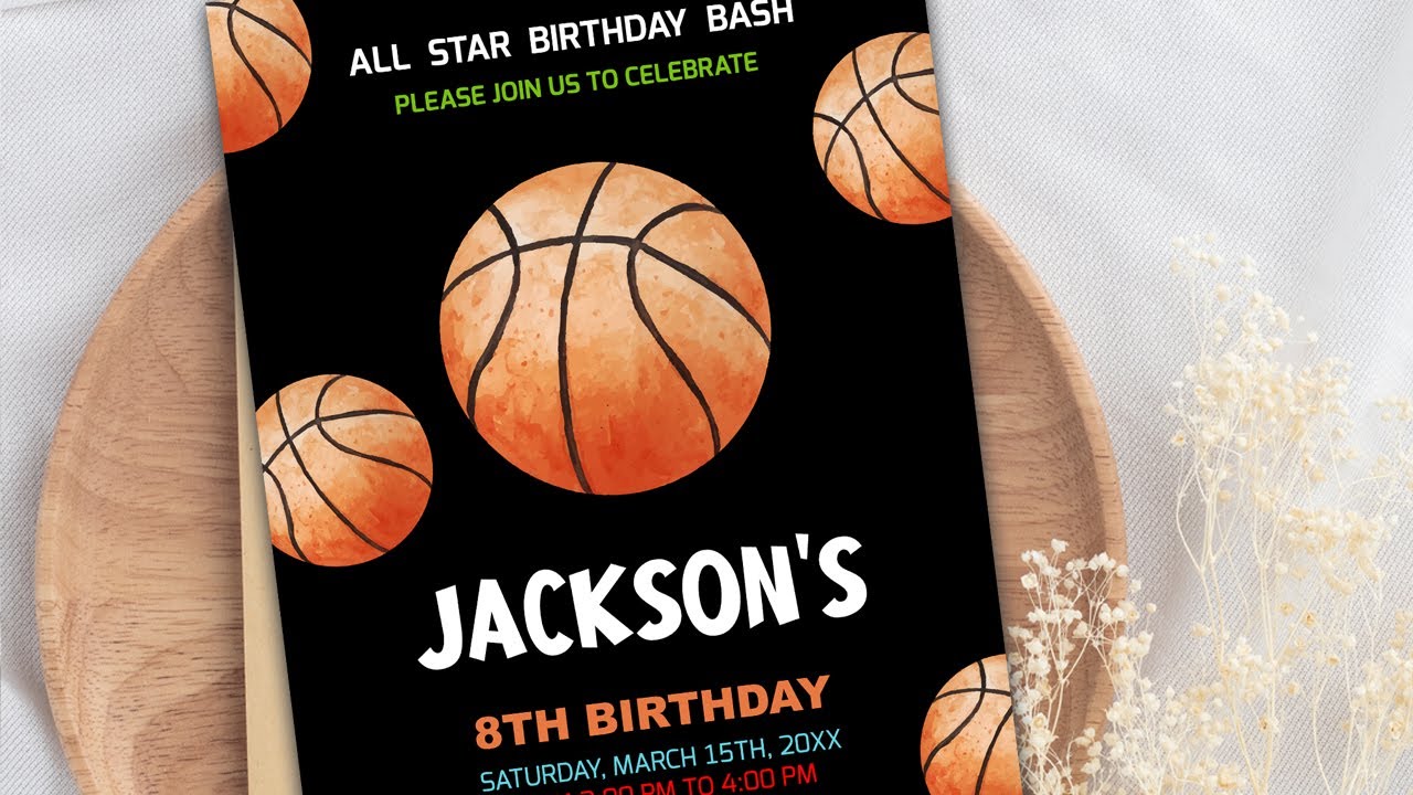 Basketball Birthday Invitations How to Edit on Zazzle 🎉 