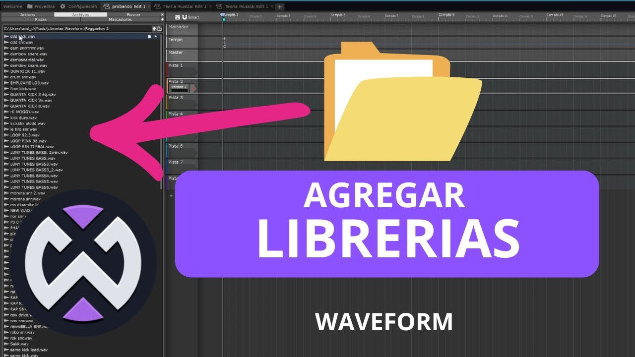 Como Agregar Librerias 📦 en Waveform 12, 13 (Tutorial en español)