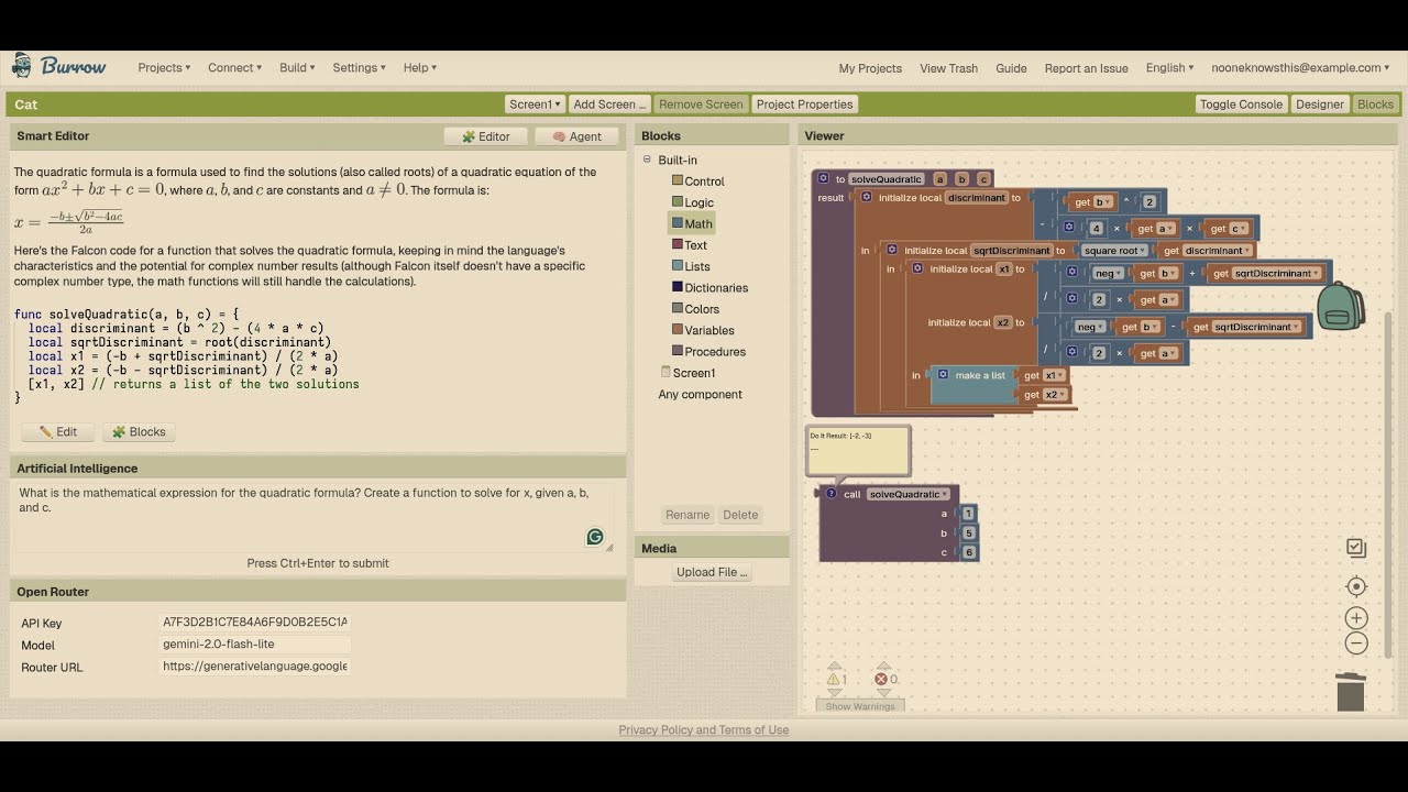Meet Burrow: Agentic editor for App Inventor