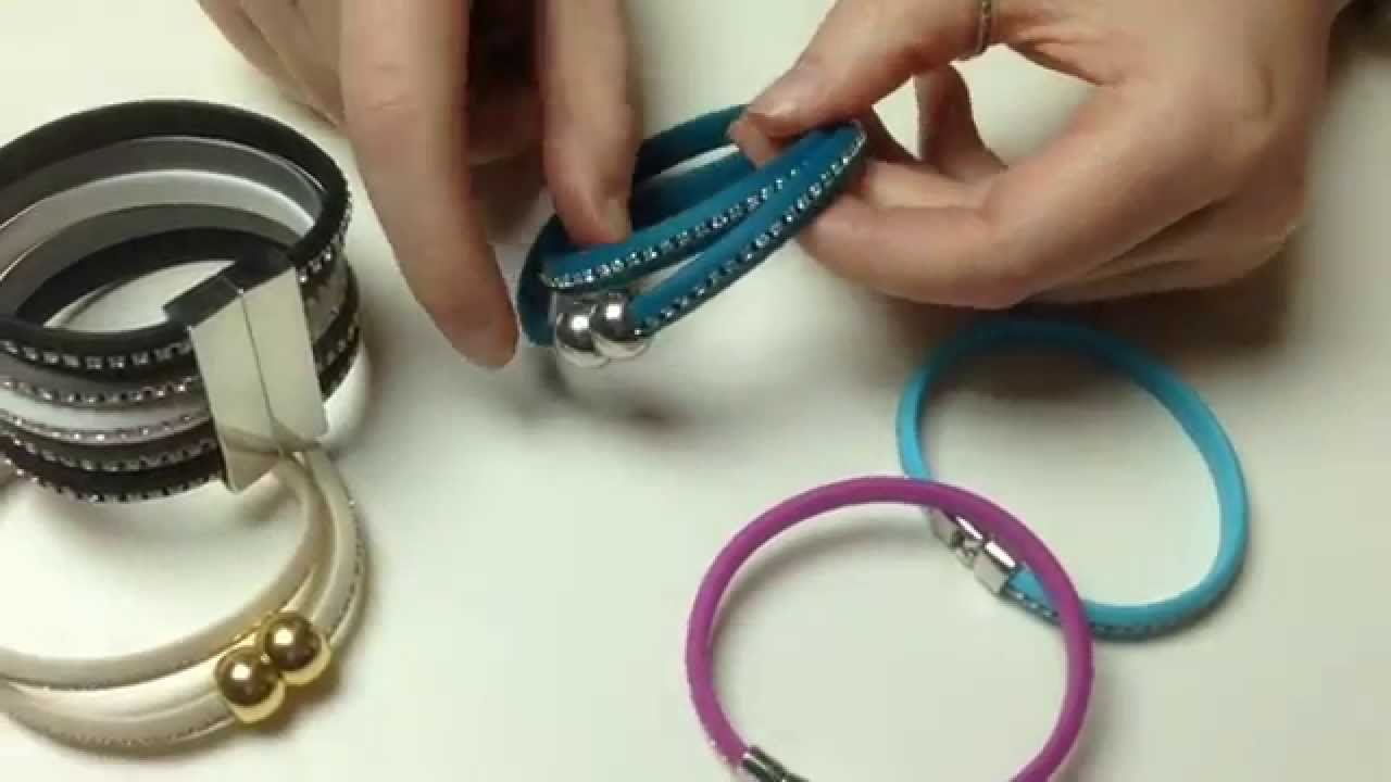 Nuovo Bracciale Strass in pvc/New Rhinestone Bracelet PVC