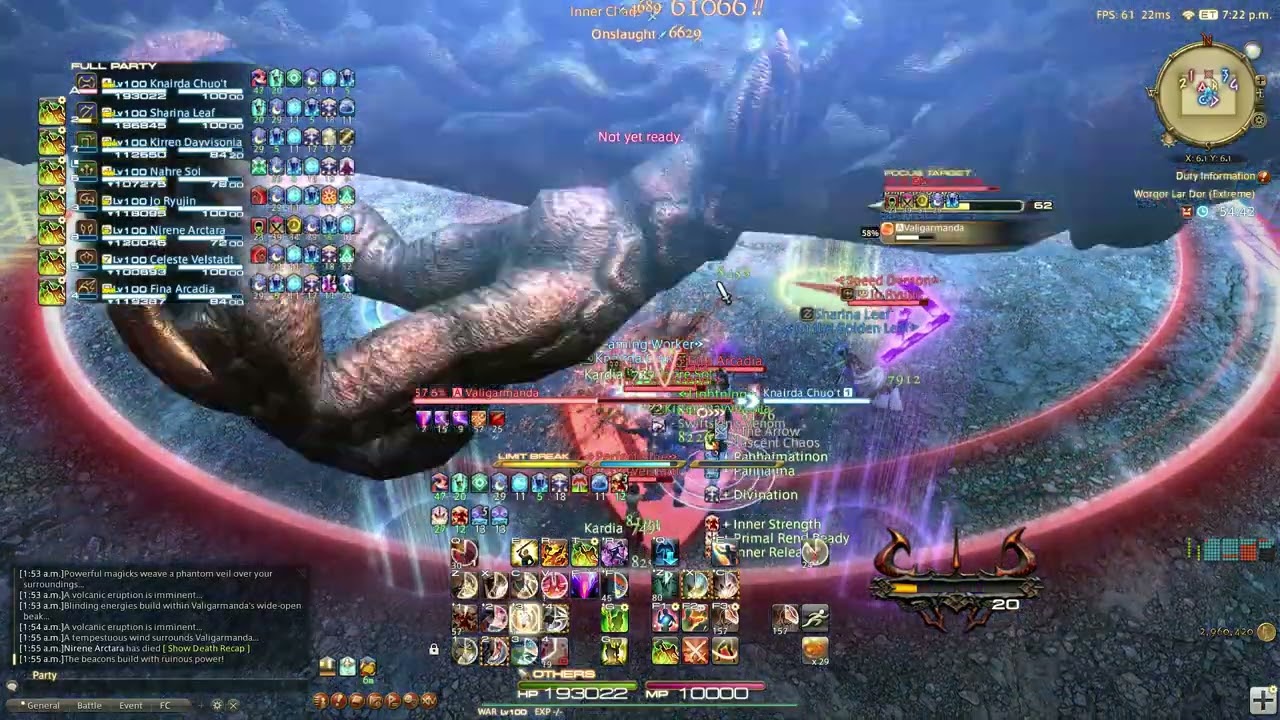 FFXIV Valigarmanda EX1 (Worqor La Dor) - Main Tank Warrior POV 7.01