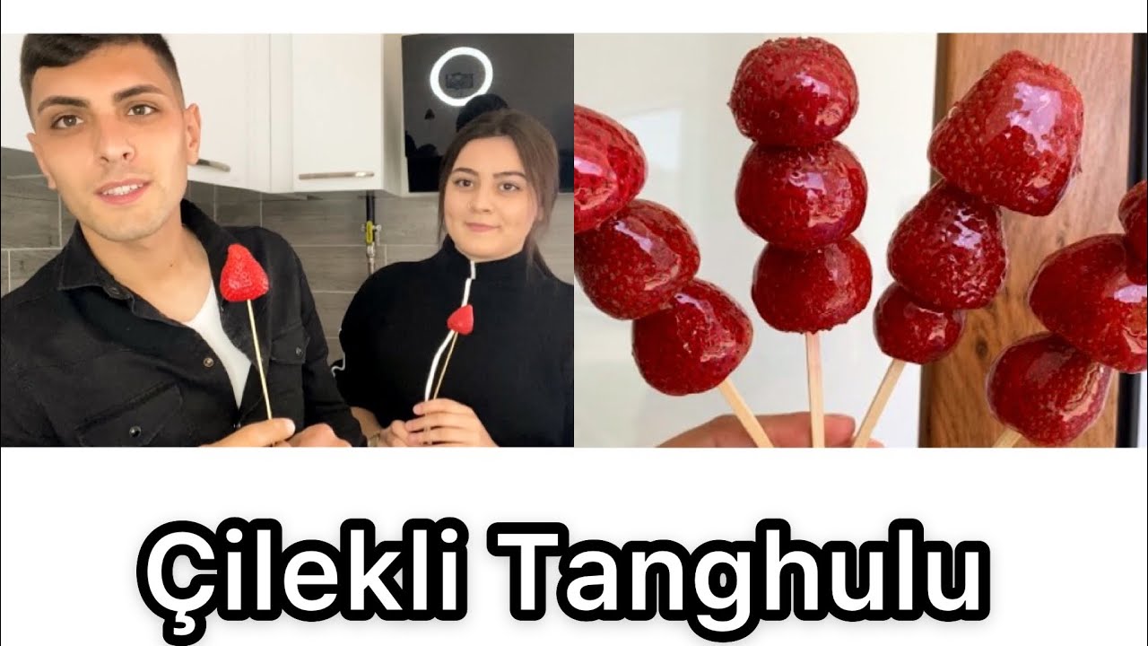 Çilekli Tanghulu  nasıl yapılır ? / cam meye şekeri 🍓 #azizözlem