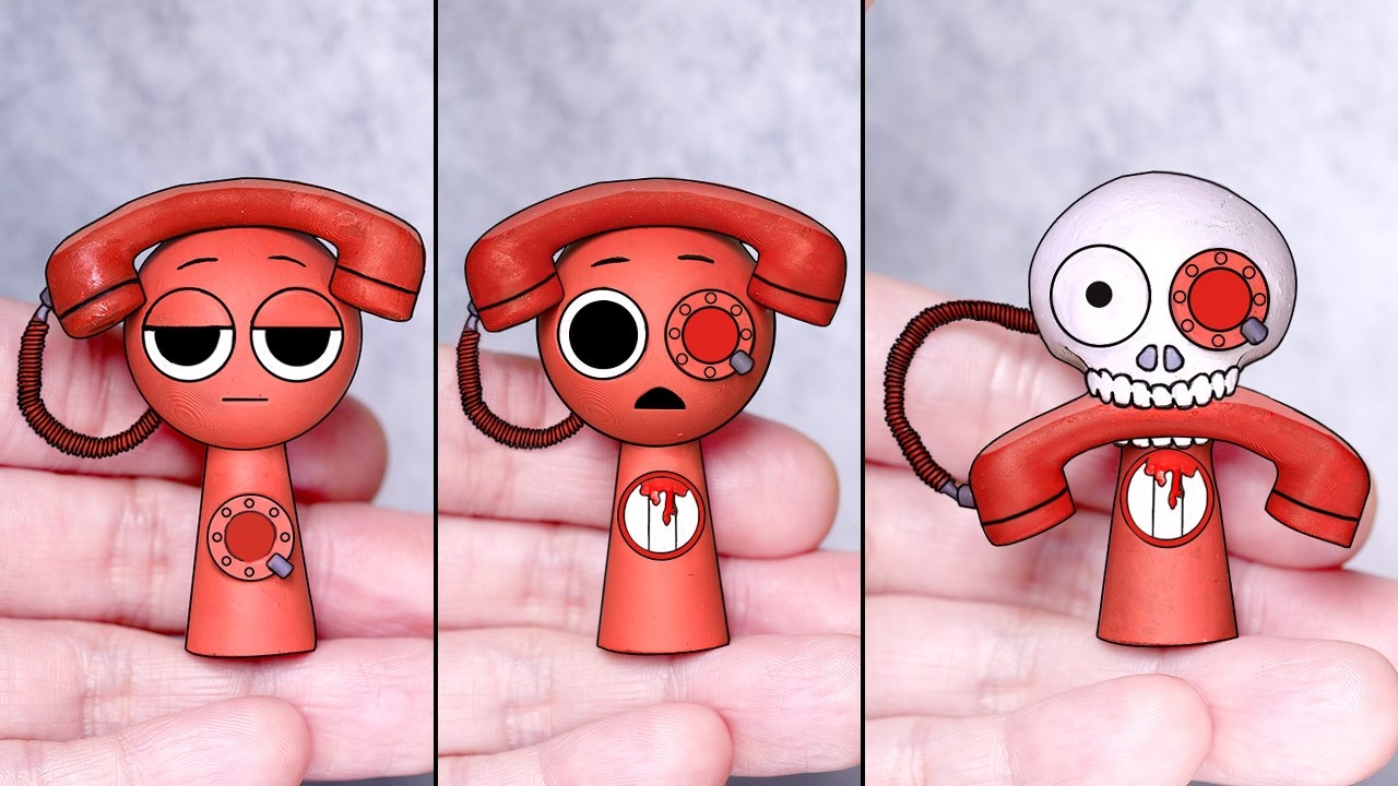 Making SPRUNKI OC Tele Sculptures Timelapse