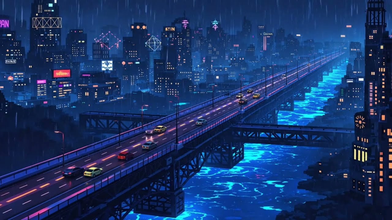 Midnight Overpass: Cyberpunk Nights | 1 Hour of Synthwave & Cyberpunk | BlissWave