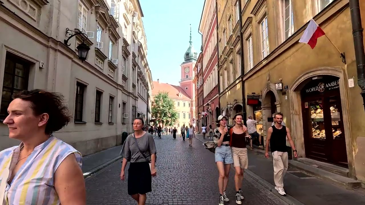 Warszawa - spacer ze Starówki do Pałacu Kultury (4K)