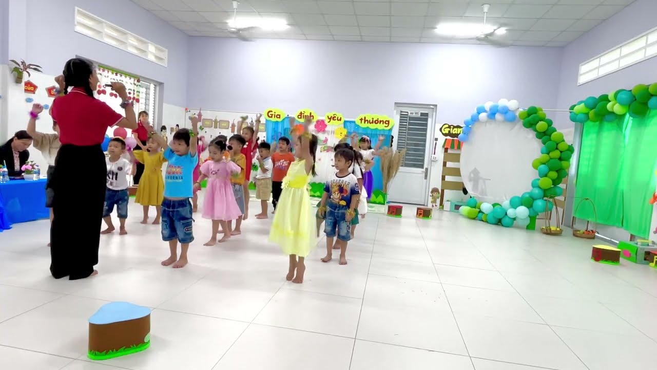 Múa và vận động theo nhạc: Nhà mình rất vui-Cô Như- MG BTĐ