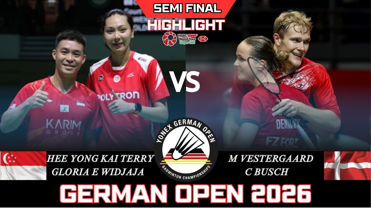 HEE/WIDJAJA  (SGP/INA) vs VESTERGAARD/BUSCH (DEN)[XD]SF | German Open 2026 Badminton