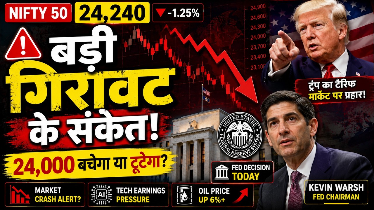 🚨 NIFTY Tomorrow: Will it Hold 24,000 or Break Down? What Happens After the Fed Decision? 🔥