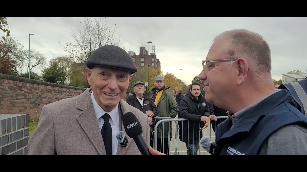 John Rudge on the unveiling of his statue