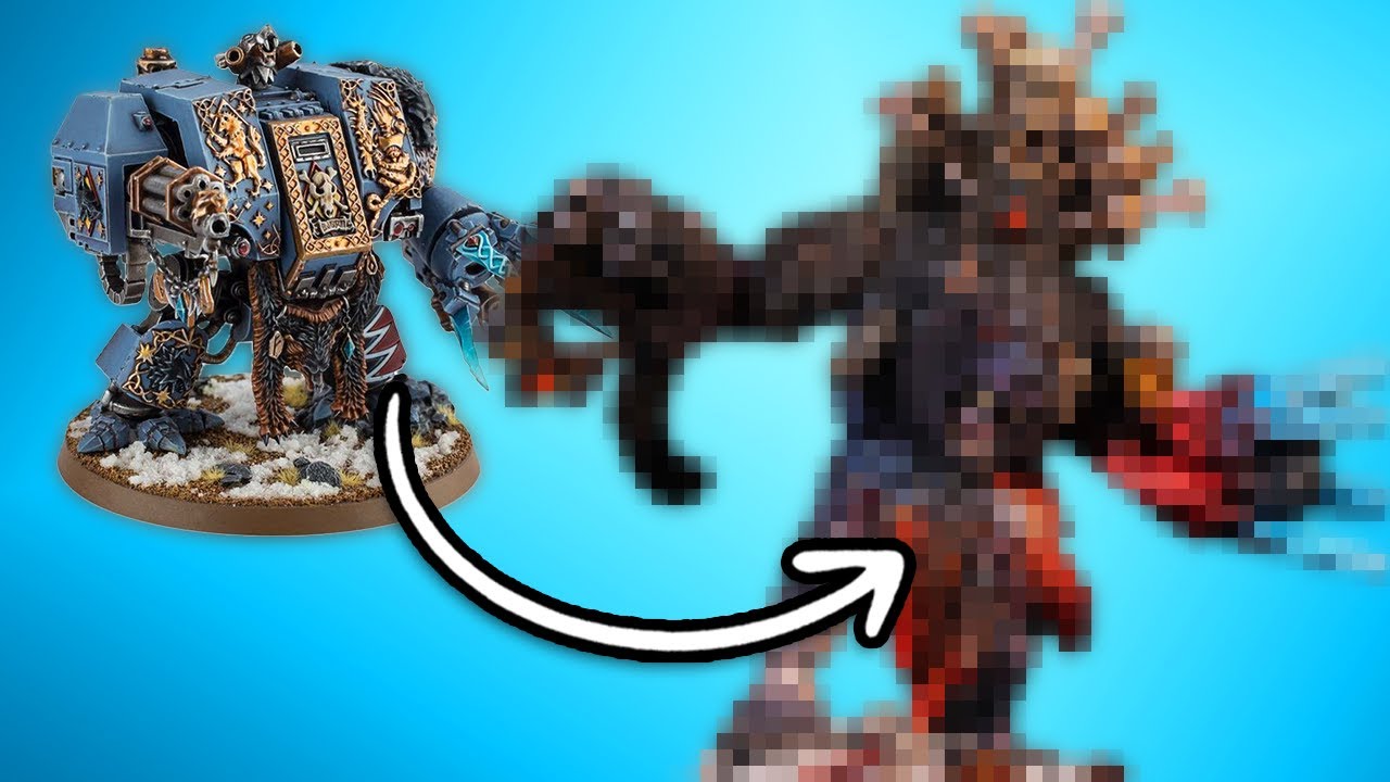 Kitbashing a Chaos Spawn to spite my Space Wolf friends