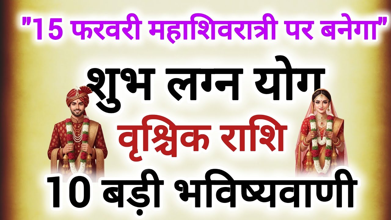 वृश्चिक राशि 15 फरवरी महाशिवरात्री पर बना शुभ लग्न योग #वृषभ राशि के बारे में 10 बड़ी भविष्यवाणी 