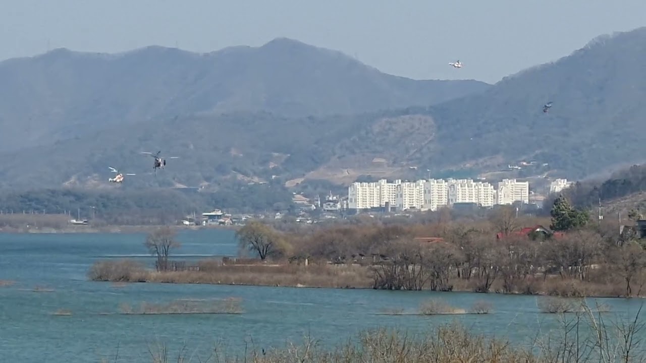 #논산산불#산불조심#소방헬기7대 수고 많습니다.