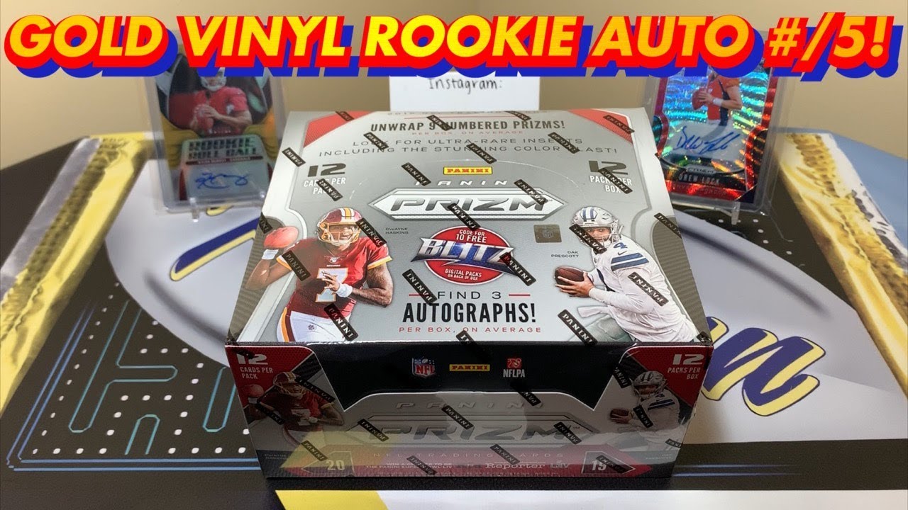 *Gold Vinyl Rookie Auto #/5!* 2019 Panini Prizm Football Hobby Box Break #2