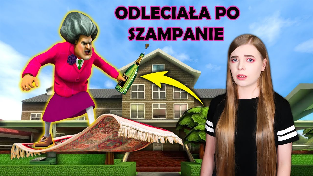 STRASZNA NAUCZYCIELKA POTRAFI LATAĆ 😲 Scary Teacher 3D #15