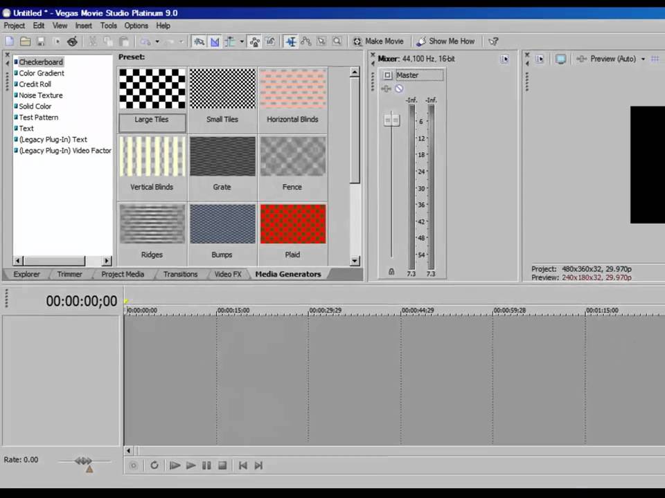 Sony Vegas Movie Studio Interface Tutorial