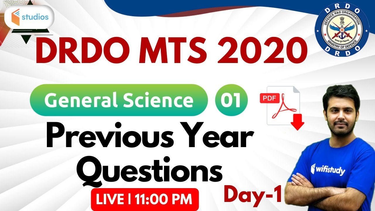 11:00 PM - DRDO MTS 2020 | GS by Aman Sir | General Science Previous Year Questions (Day-1)