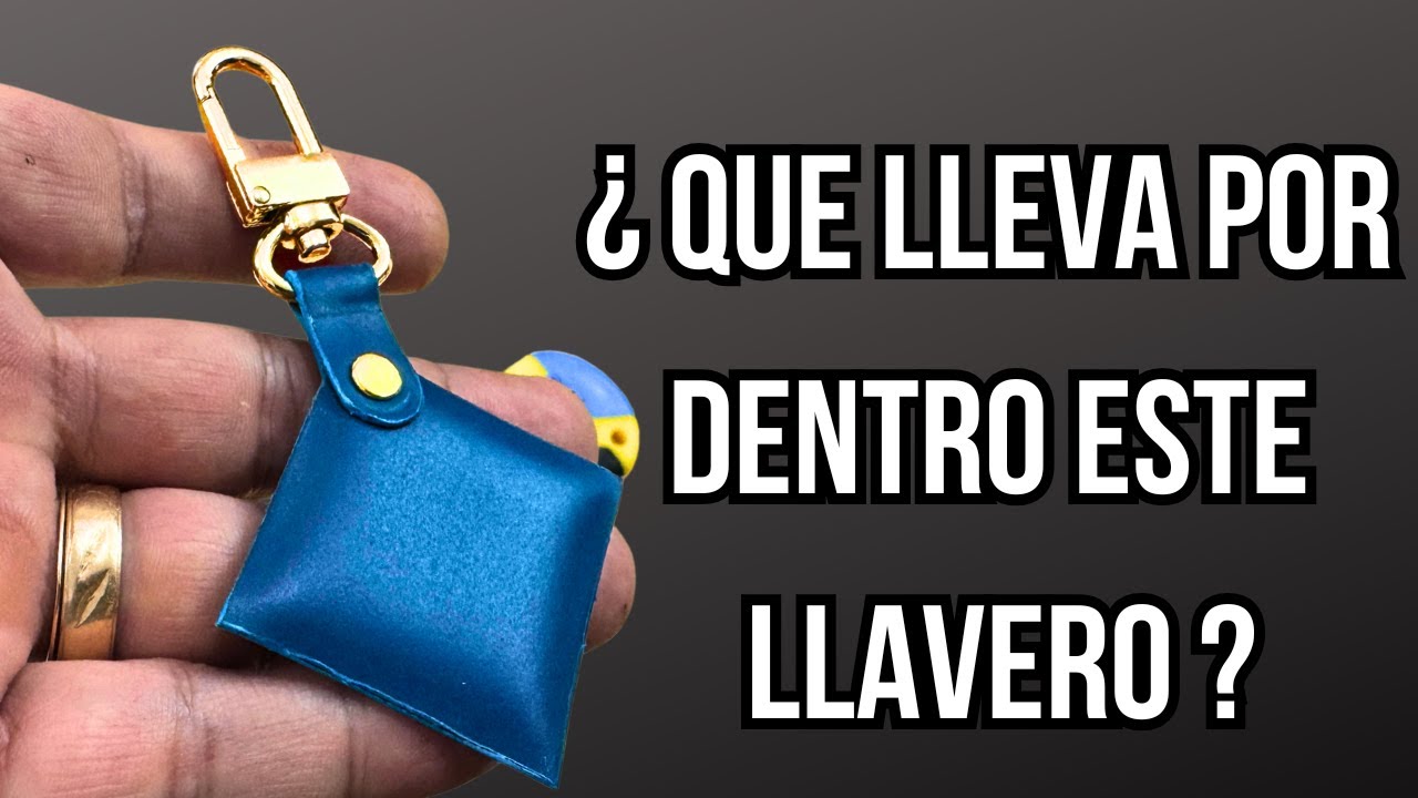 No te lo IMAGINAS!!  Lo que lleva ADENTRO este llavero de CUERO #diy