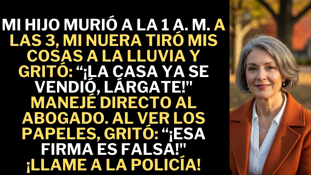 “¡Fuera de aquí! La casa ya está vendida.”Mi nuera me echó sin remordimientos,