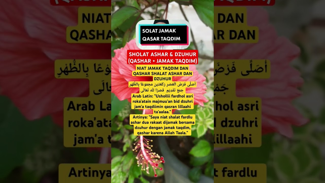 Sholat Ashar Dan dzuhur (Qashar + Jamak Taqdim) #shorts #shortvideo #ngajionline #santri
