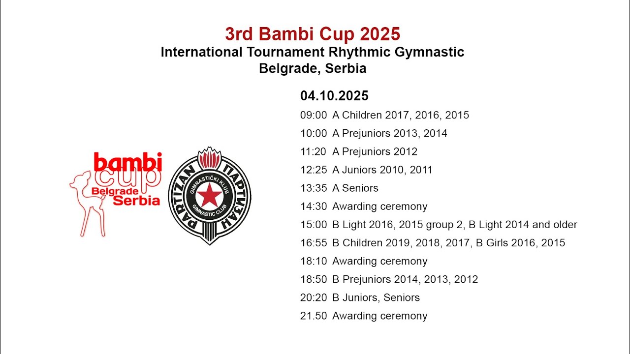 3rd Bambi Cup 2025 - 04/10/2025