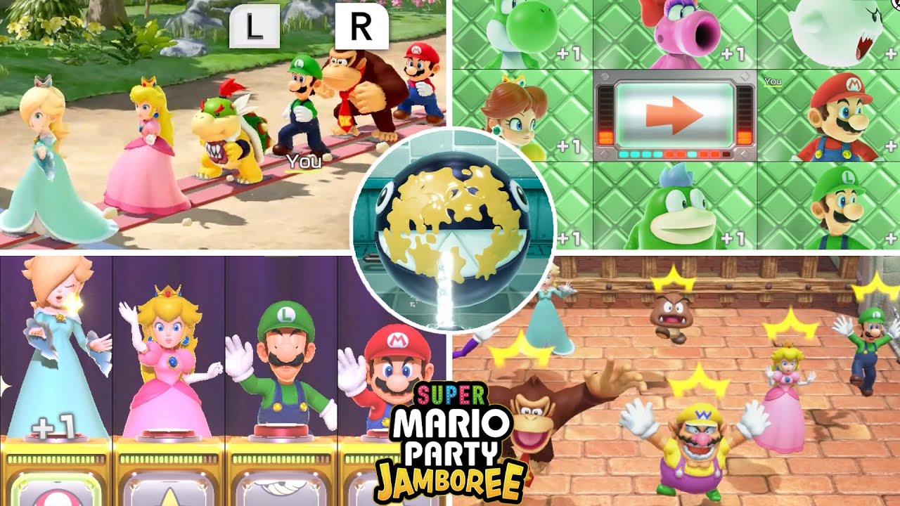 Super Mario Party Jamboree Every Kaboom-Squad Team Mario Minigames Walkthrough Master Difficulty