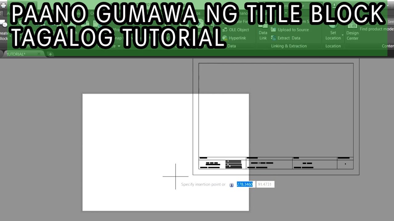 How to create Title Block in Simpliest Way in Autocad Tagalog Version | Simpleng Inhinyero