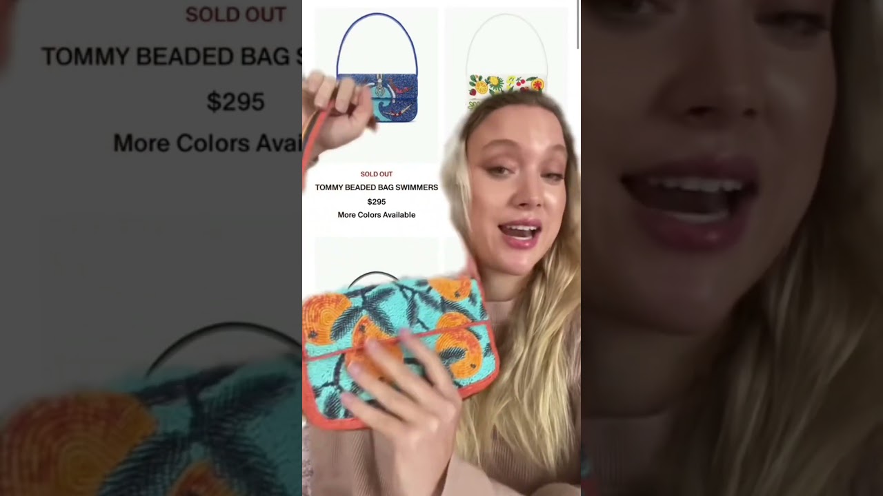 Comparing the Staud Tommy bag vs the Anthropologie beaded bag dupe #dupes #staud #accessories