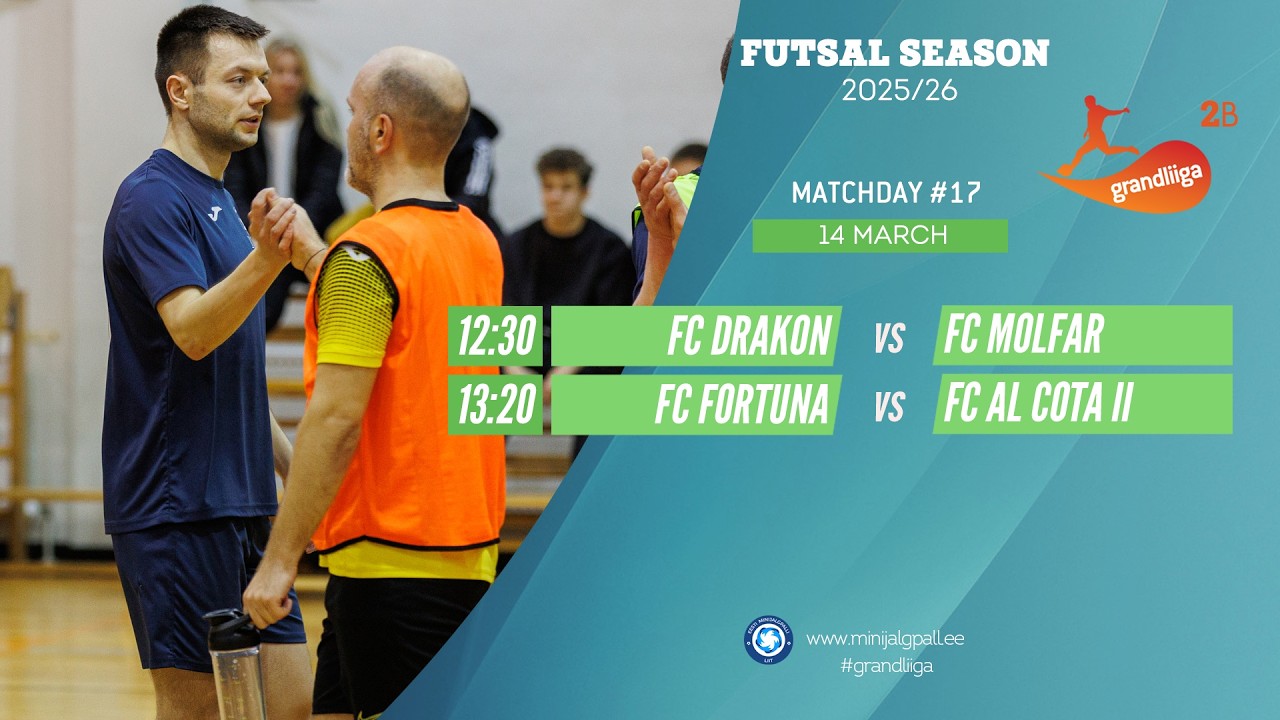 Grandliiga 2B Futsal 2025/26 (live stream) 14-Mar-26
