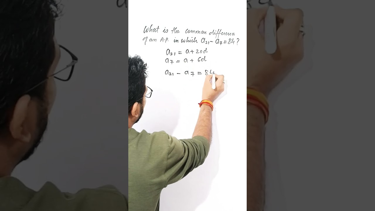 What is the common difference of an AP in&nbsp; which&nbsp;a21​&minus;a7​=84? | AP extra questions #class10maths
