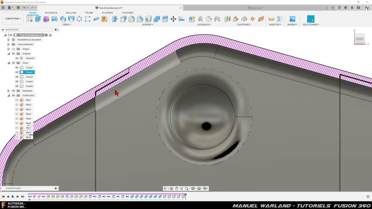 Les Tutos Fusion 360 de Manu - Objet trop grand ? coupons le et créons des emboitements - #LTF360DM
