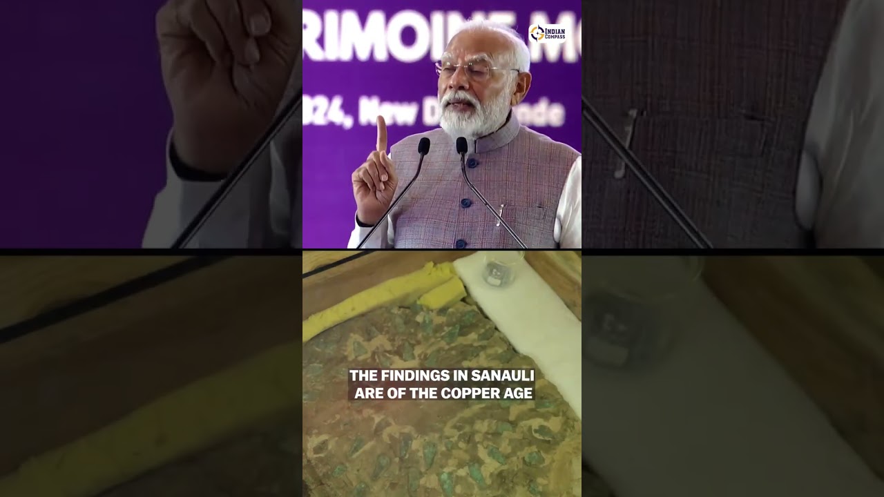 PM Modi explains the significance of Sinauli excavation.