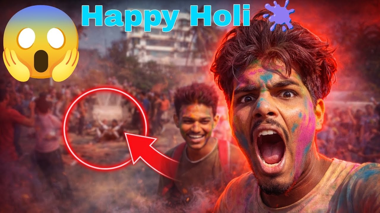 😱Happy Holi🫟 हैप्पी होली 🫟 #voice #volg #viral #funny #youtubeshorts  #youtube  #india #art 